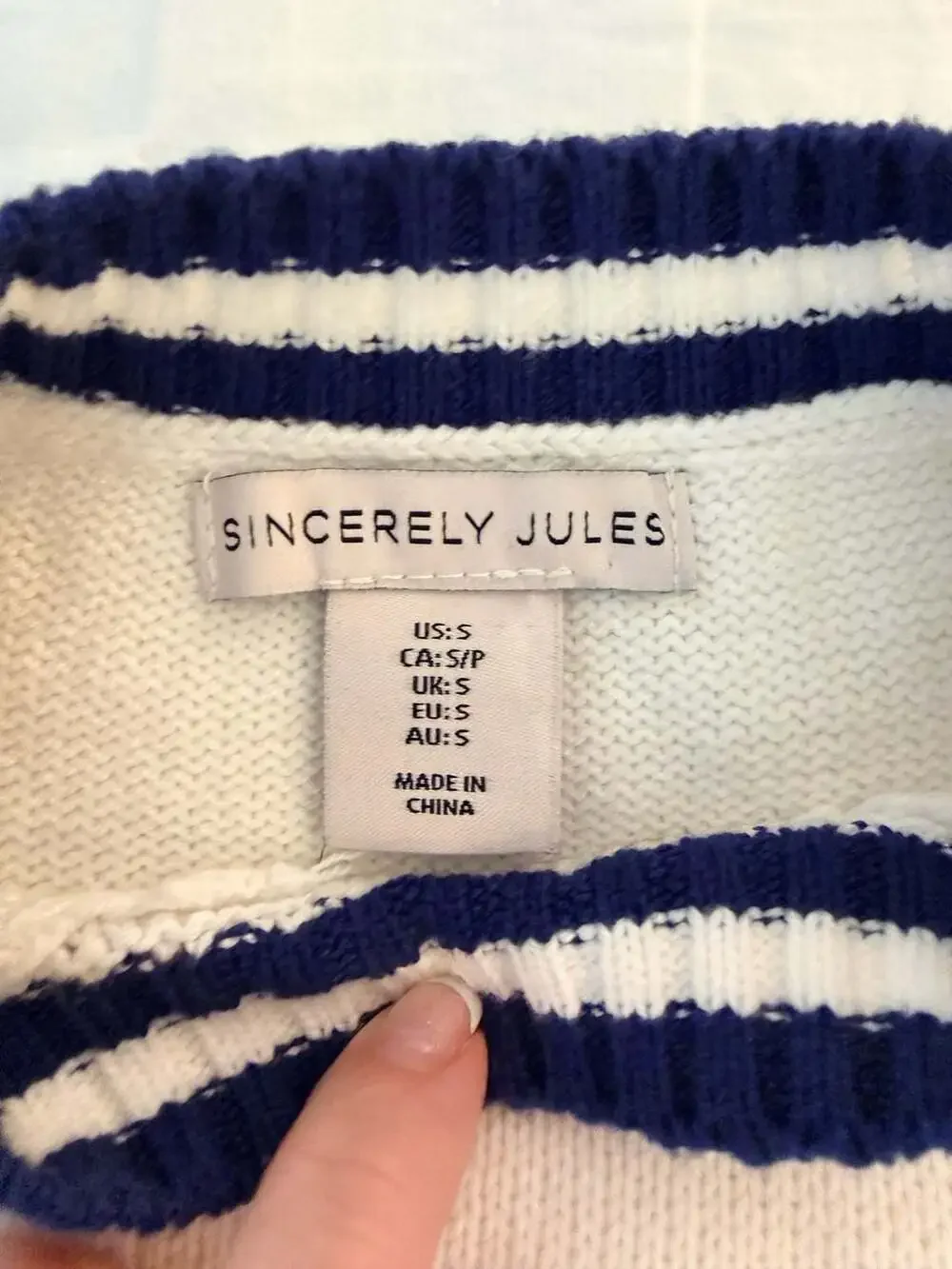 Sincerely Jules Pickleball Social Club Cropped Knit Sweater Size Small Preppy